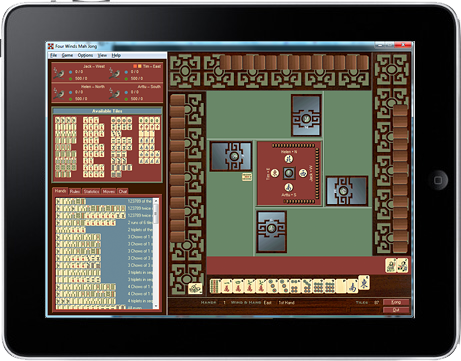 Four Winds on iPad using square layout (simulated)